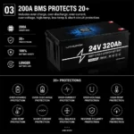 24V 320Ah LifePO4 Lithium Battery - Image 4